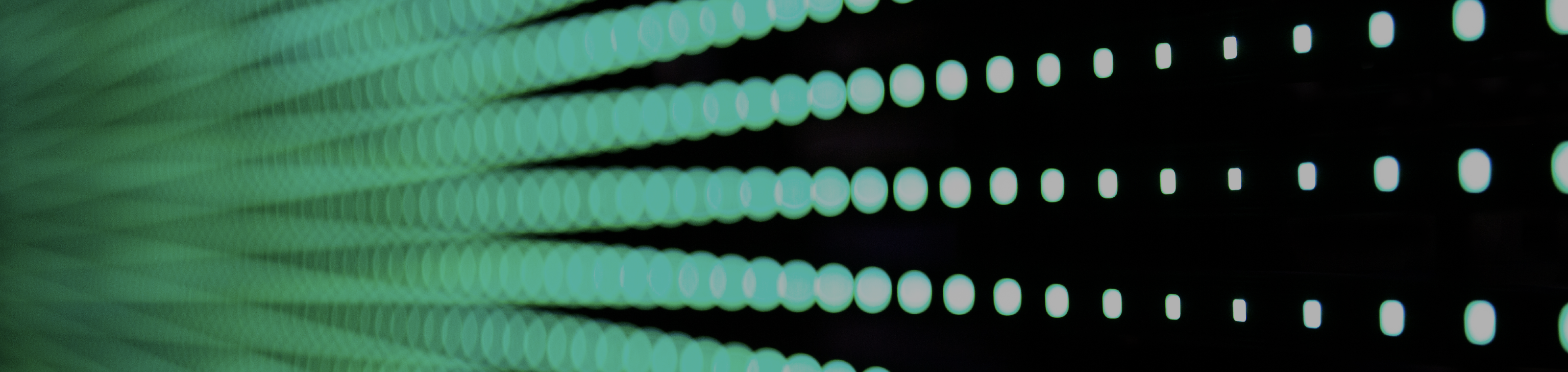 Photography of blurred green circles.